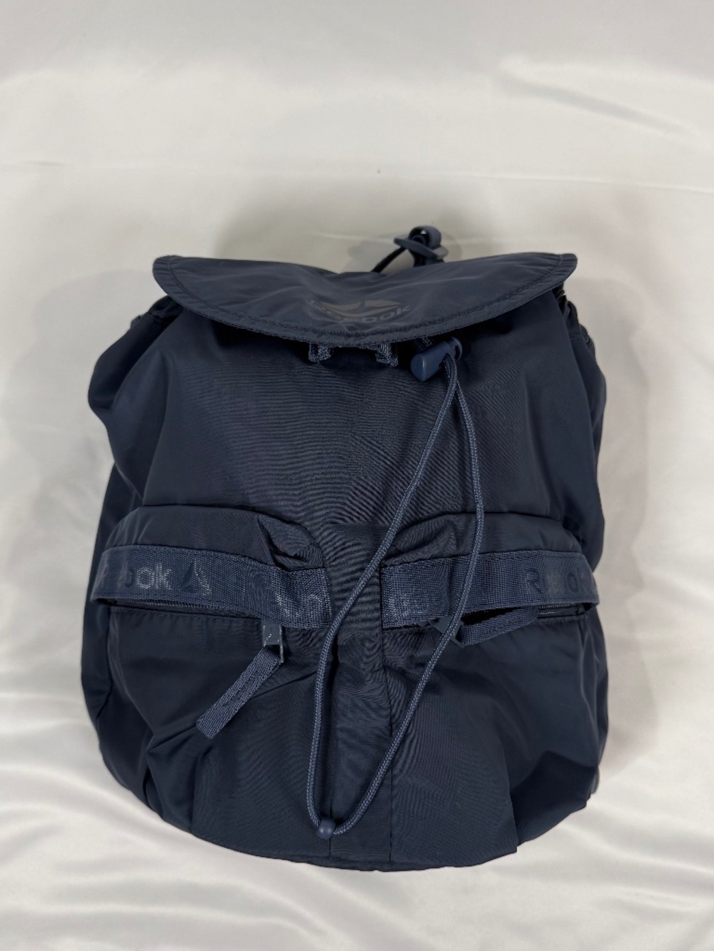 Reebok Teegan Mini Backpack Blue Nylon Drawstring Small Travel Casual Bag